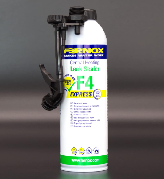 Fernox F4 Express Leak Sealer 400ml Aersol Can Reduces Small Leakage From Your Heating System Of 130 Litres