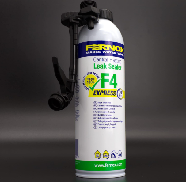 Fernox F4 Express Leak Sealer 400ml Aersol Can Reduces Small Leakage From Your Heating System Of 130 Litres
