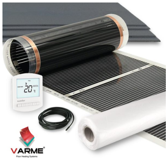 CALL or EMAIL to Order - Varme Electric Underfloor Heating Carbon Film Kit 130w or 160w