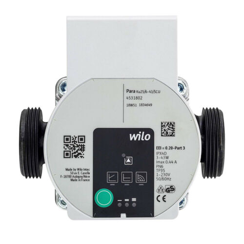 Wilo Yonos PARA Pump (A-Rated) Compatibale with Underfloor Heating and Manifolds