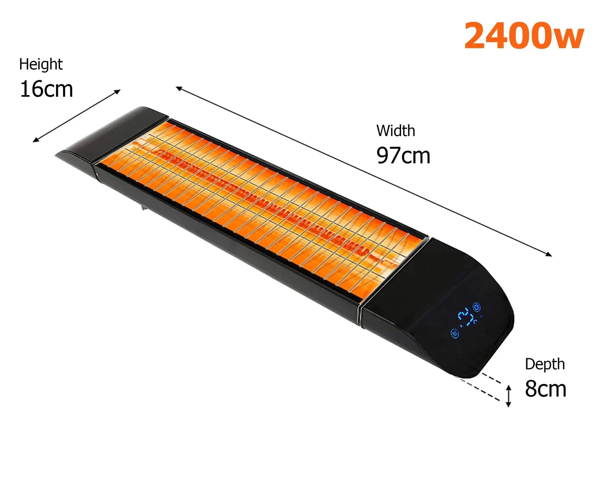 Sona Ray 2400W Smart Wi-Fi Infrared Patio Heater With Remote Control