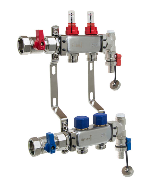Reliance 1" UFH Manifold Kit 2 Circuit for Underfloor Heating