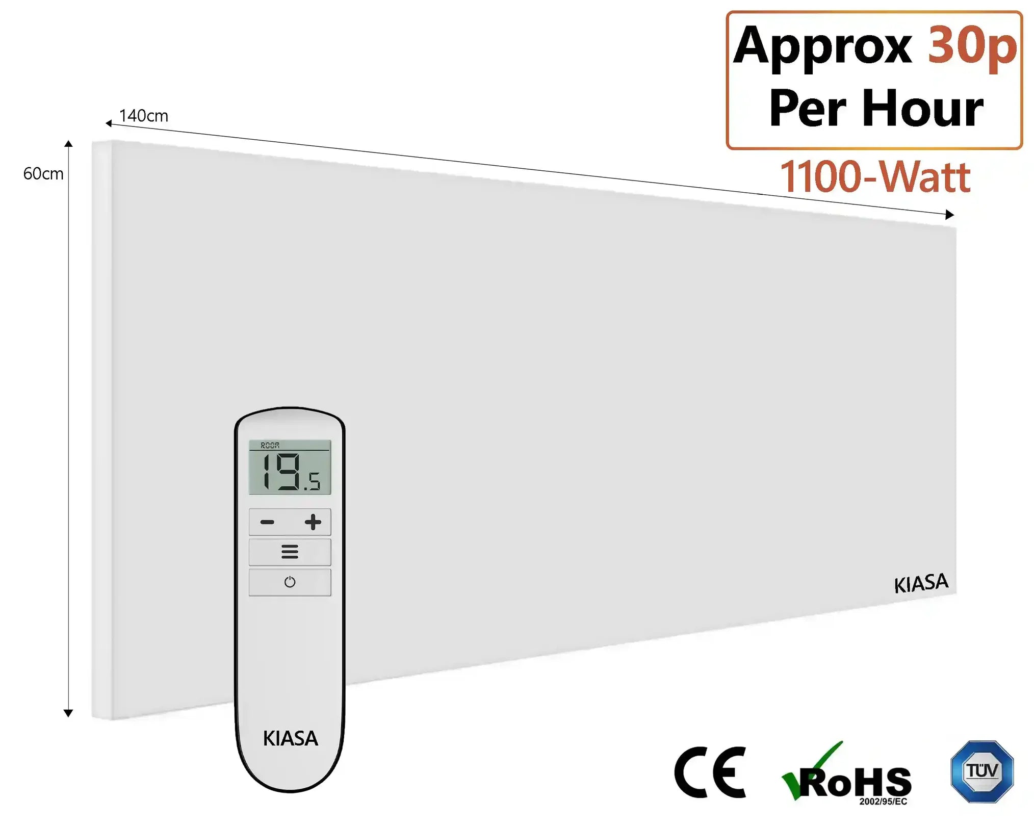 Kore Prime - Infrared Panel with Remote. Premium Finish