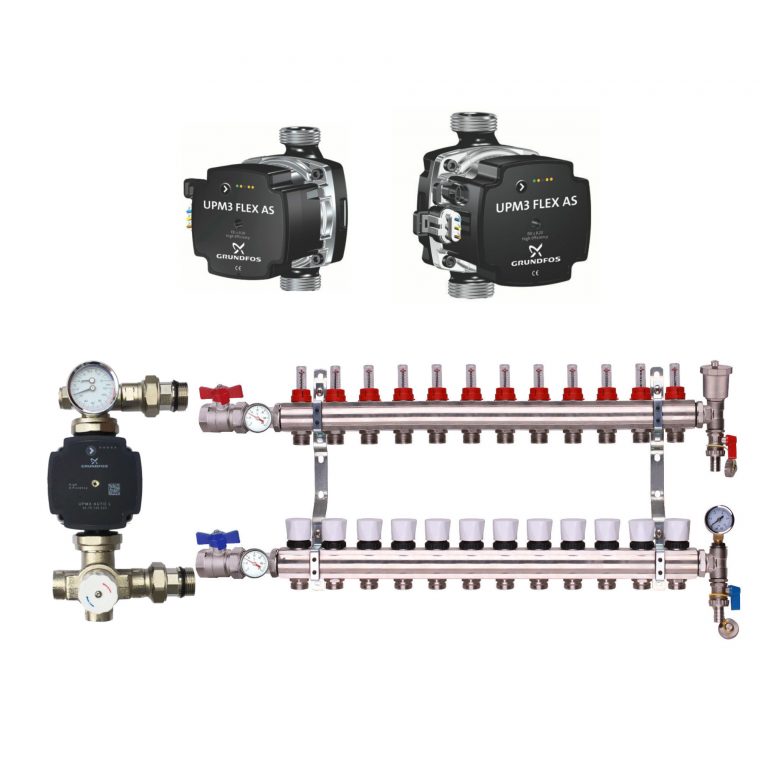 Premium Underfloor Heating Manifold Pack Including Grundfos "A" Rated Pump