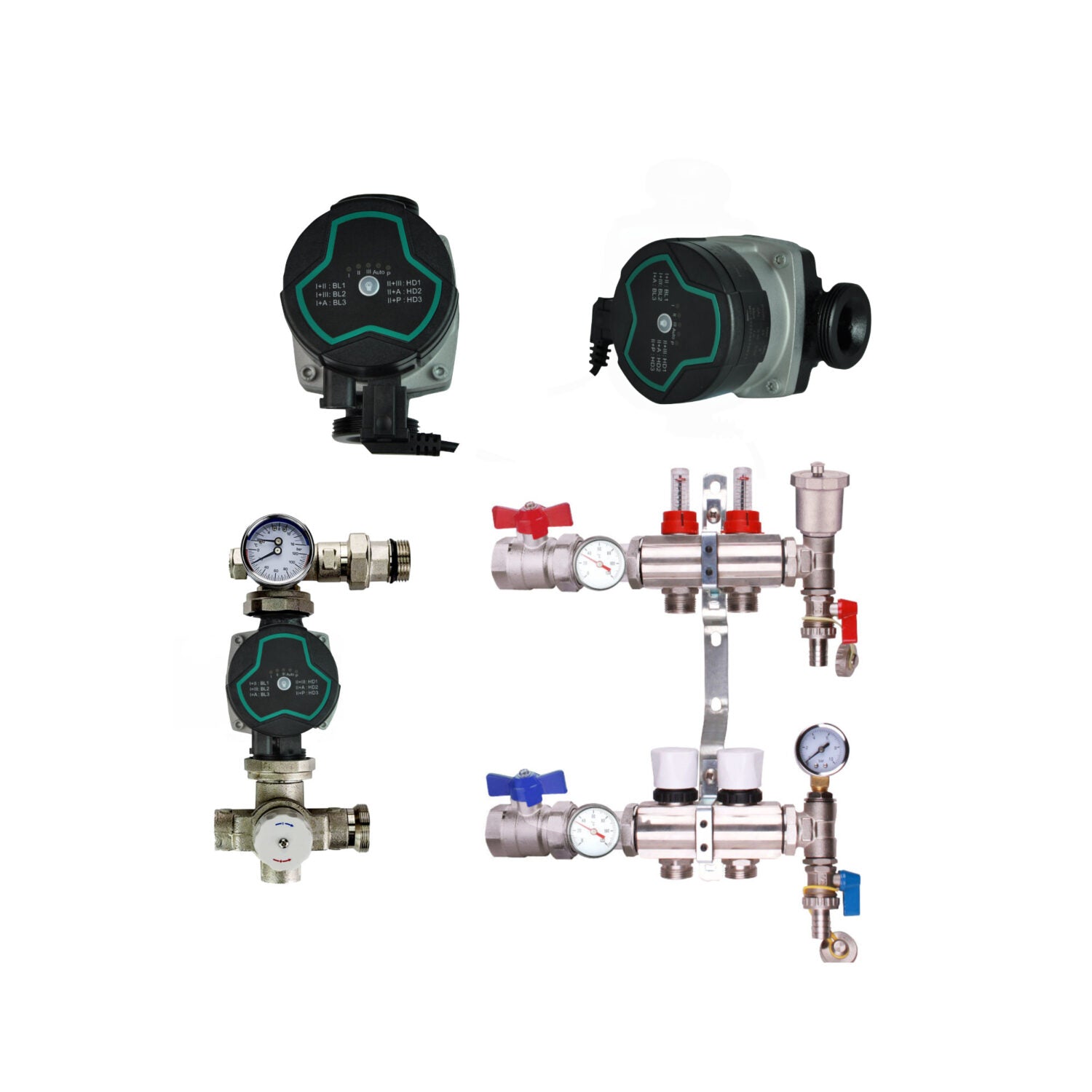 Premium Underfloor Heating Manifold Pack Including Bastion "A" Rated Pump