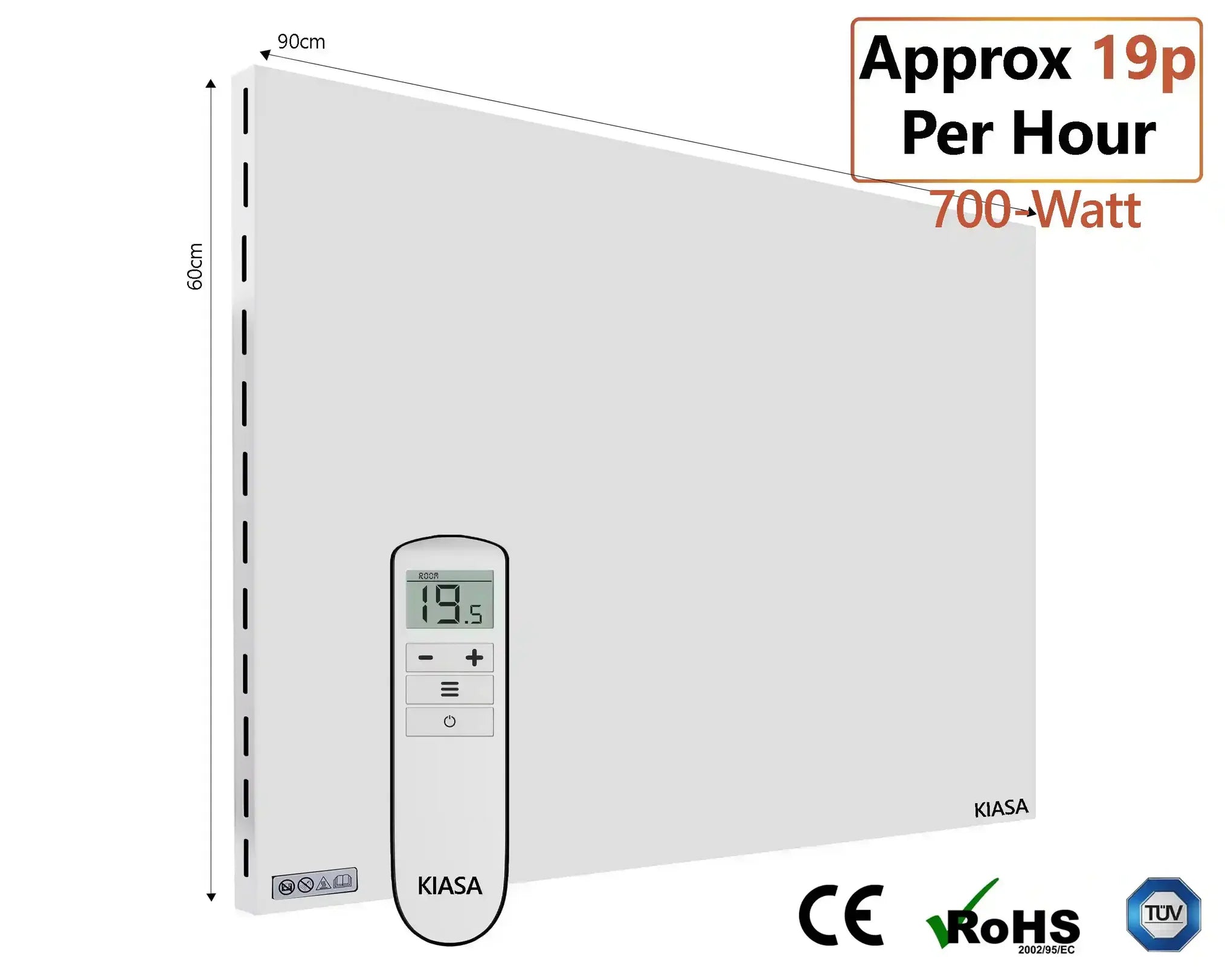 Kore Hybrid - Infrared Heating Panel with Remote Control - Wall Mounted or Portable