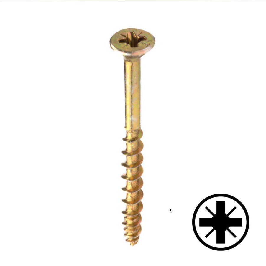 SCREW-TITE® 6.0 x (Various Sizes) Pz Csk Screw - Yellow