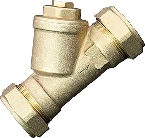 22mm/28mm Magnetic Y Strainer – Brass Compression with Stainless Steel Mesh